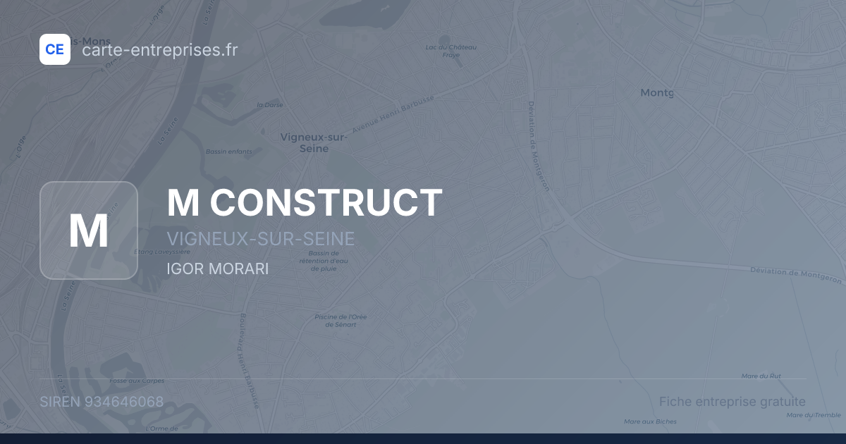 M CONSTRUCT — 934646068 — fiche entreprise