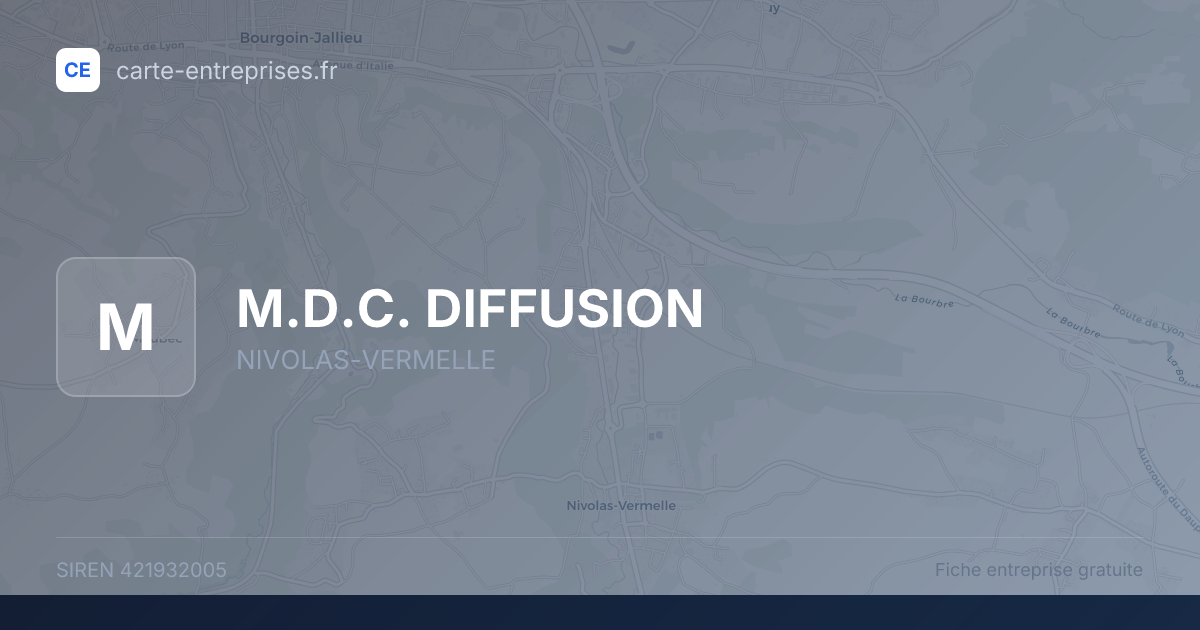M.D.C. DIFFUSION — 421932005 — fiche entreprise