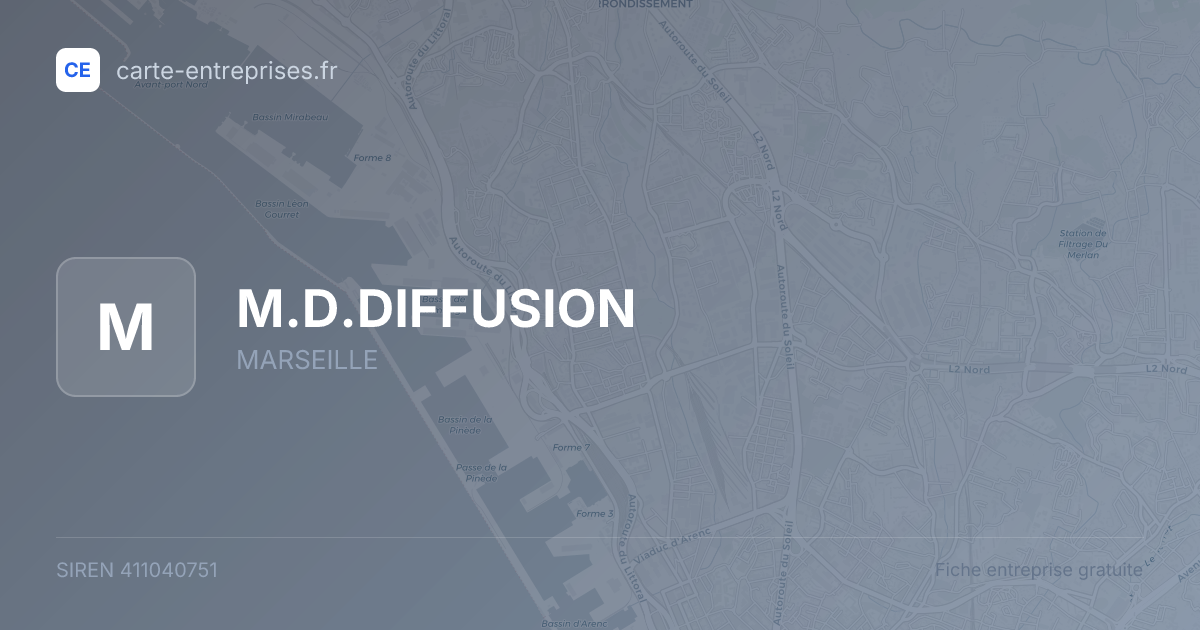 M.D.DIFFUSION — 411040751 — fiche entreprise