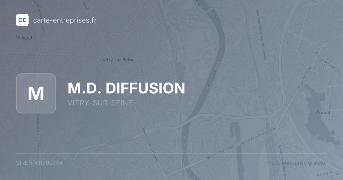 M.D. DIFFUSION — 411709744 — fiche entreprise