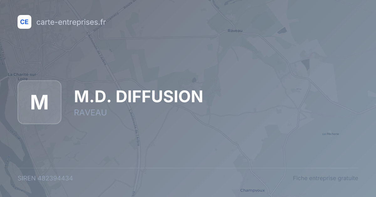 M.D. DIFFUSION — 482394434 — fiche entreprise