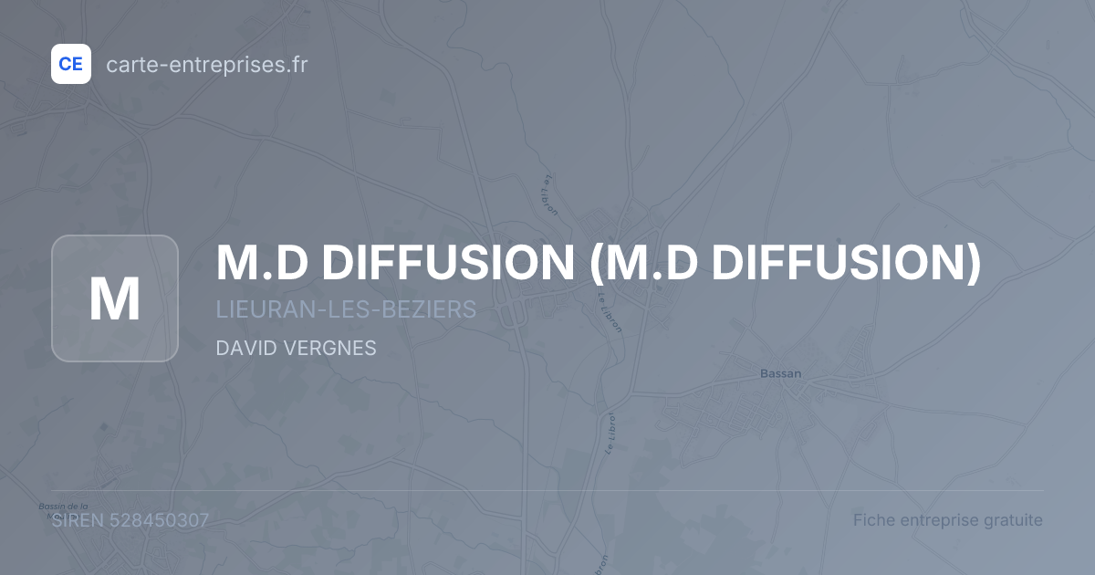 M.D DIFFUSION — 528450307 — fiche entreprise