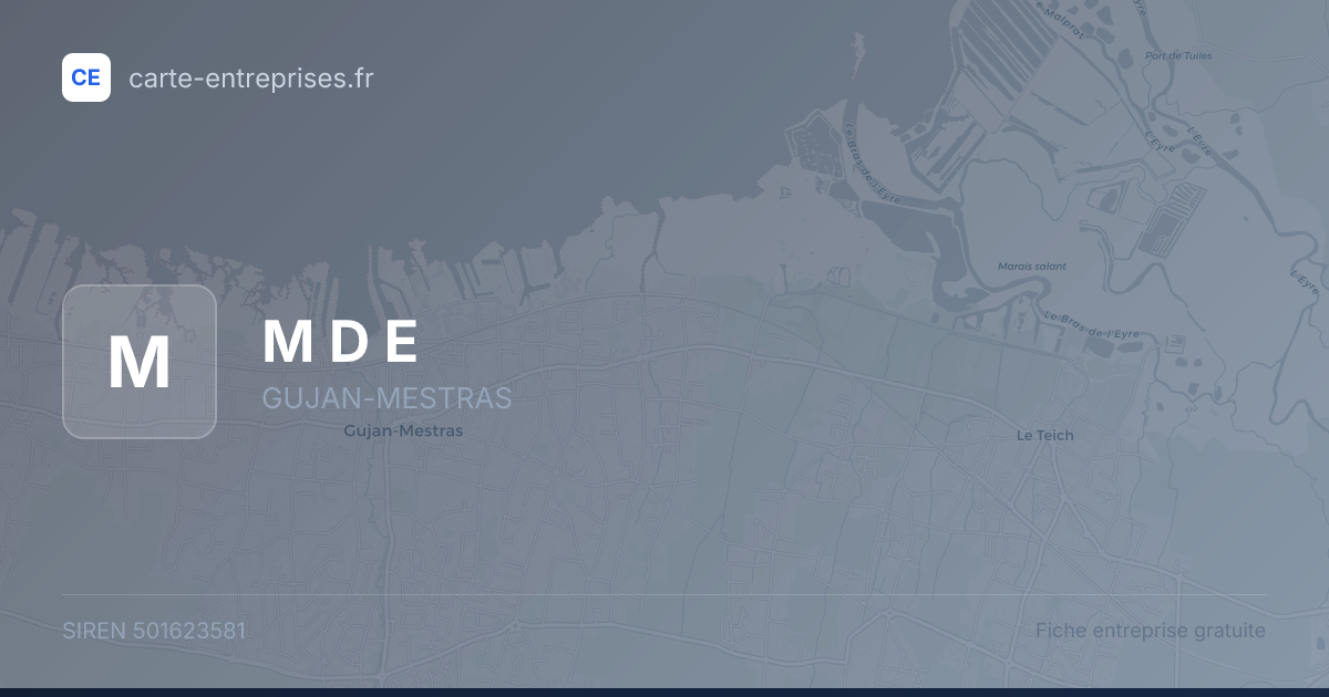 M D E — 501623581 — fiche entreprise