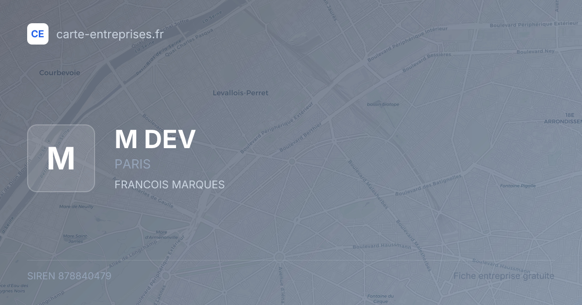M DEV — 878840479 — fiche entreprise