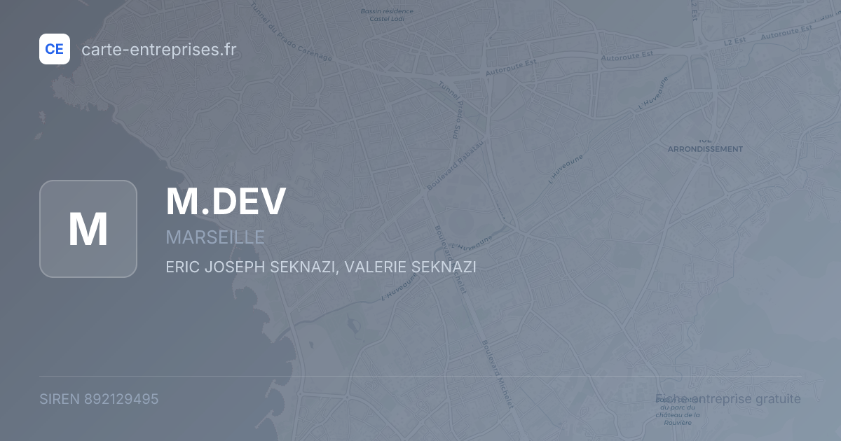 M.DEV — 892129495 — fiche entreprise