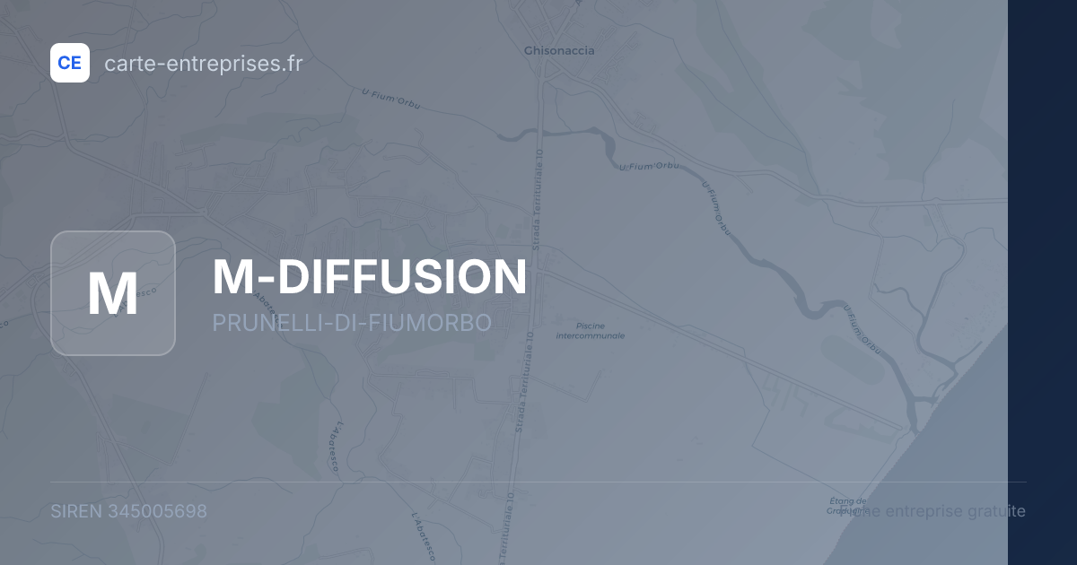 M-DIFFUSION — 345005698 — fiche entreprise
