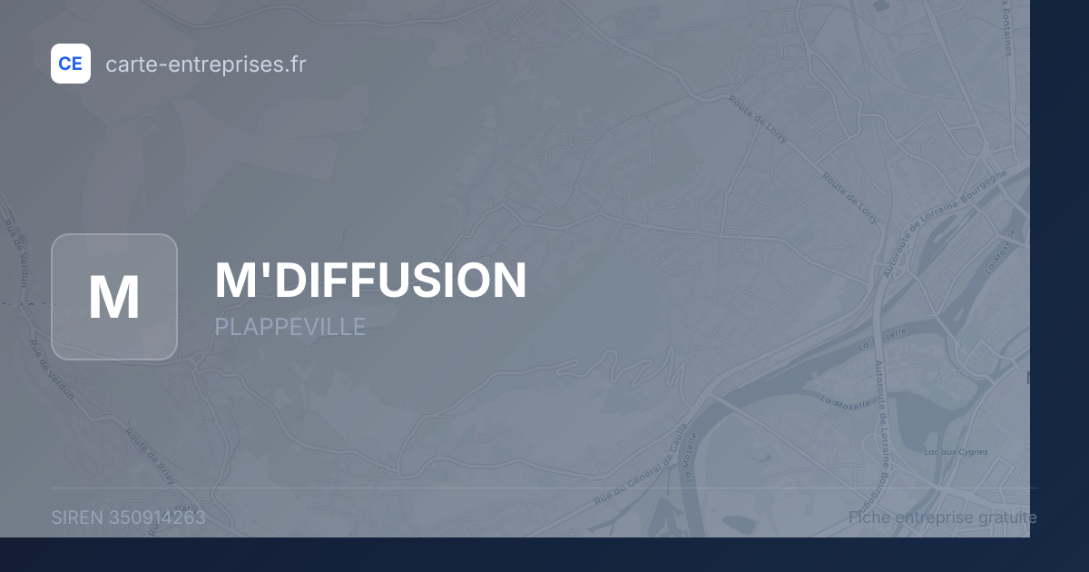M'DIFFUSION — 350914263 — fiche entreprise