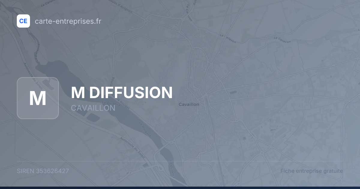 M DIFFUSION — 353626427 — fiche entreprise