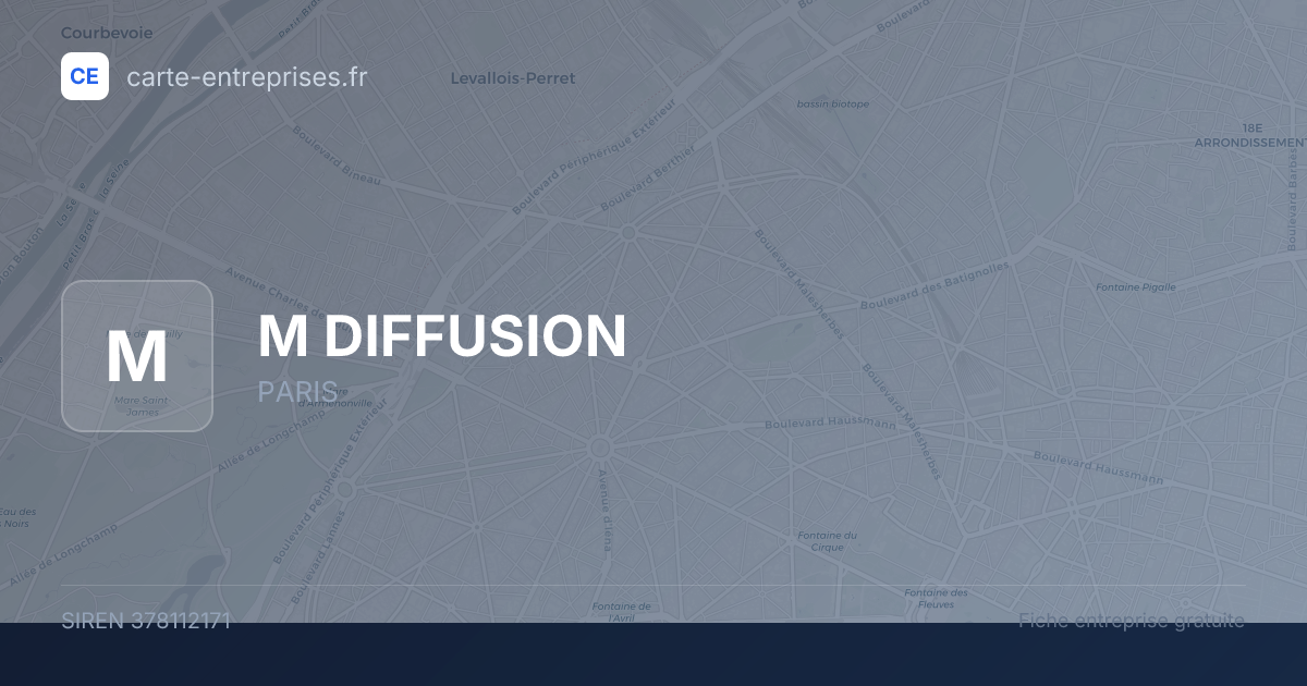 M DIFFUSION — 378112171 — fiche entreprise