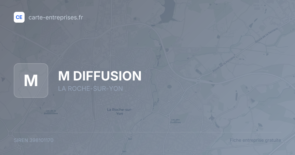 M DIFFUSION — 398101170 — fiche entreprise