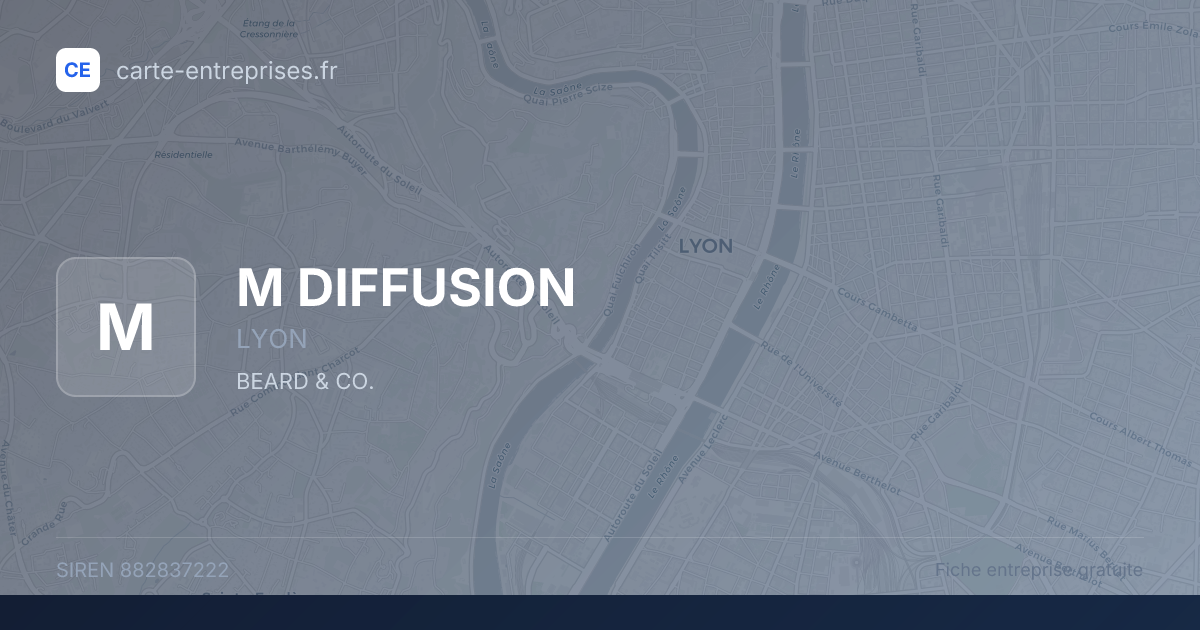 M DIFFUSION — 882837222 — fiche entreprise