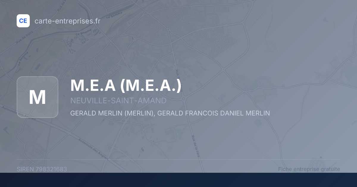 M.E.A (M.E.A.) — 798321683 — fiche entreprise