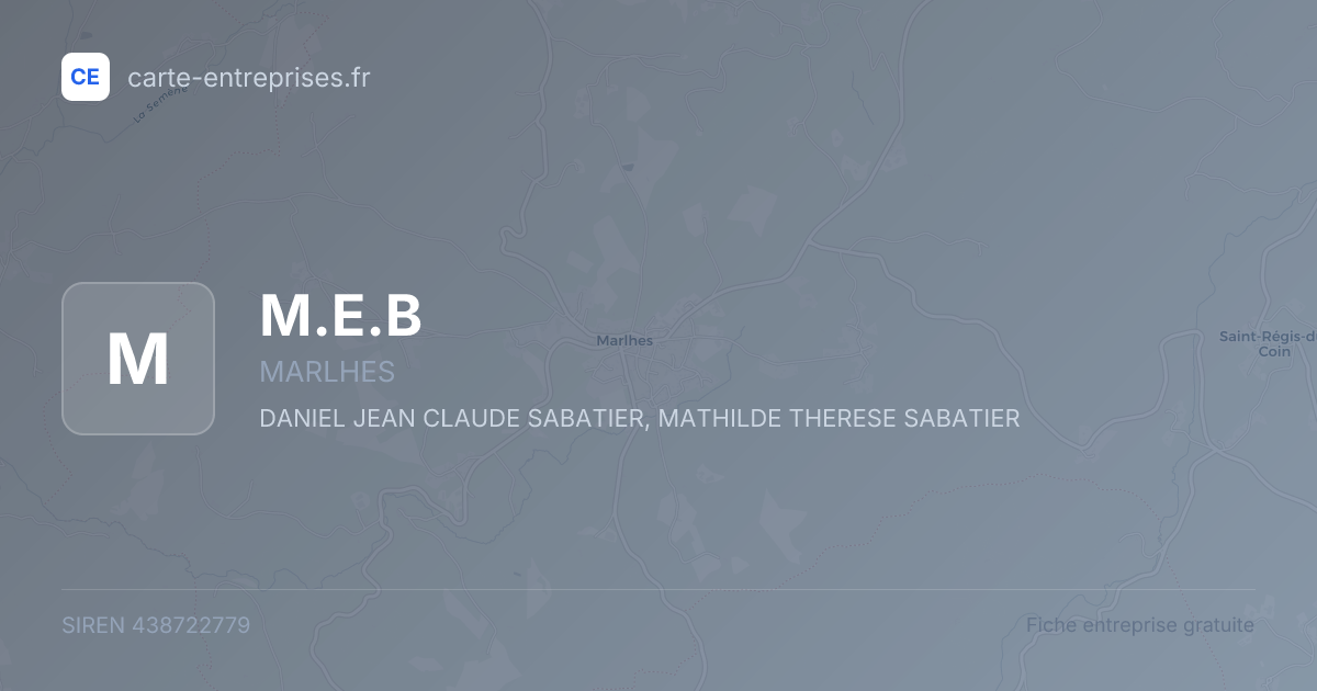 M.E.B — 438722779 — fiche entreprise