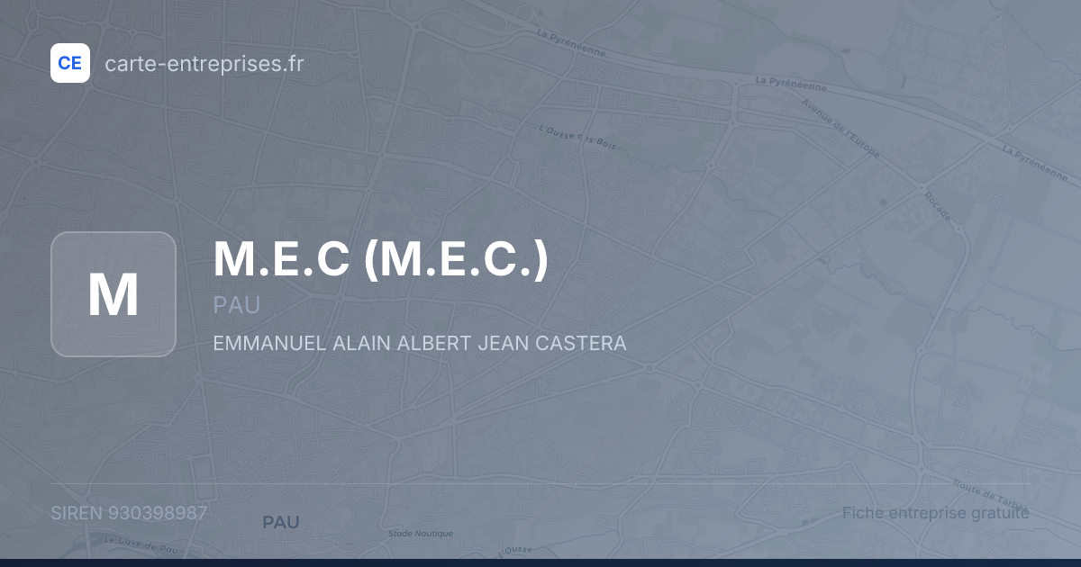M.E.C (M.E.C.) — 930398987 — fiche entreprise