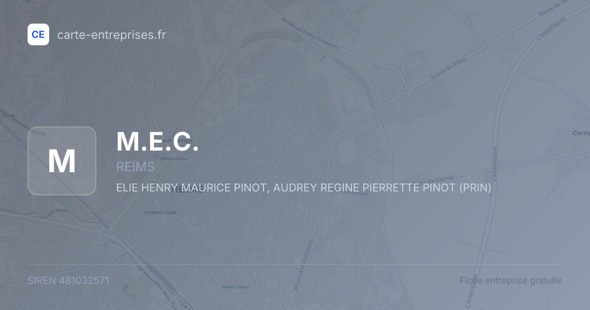 M.E.C. — 481032571 — fiche entreprise