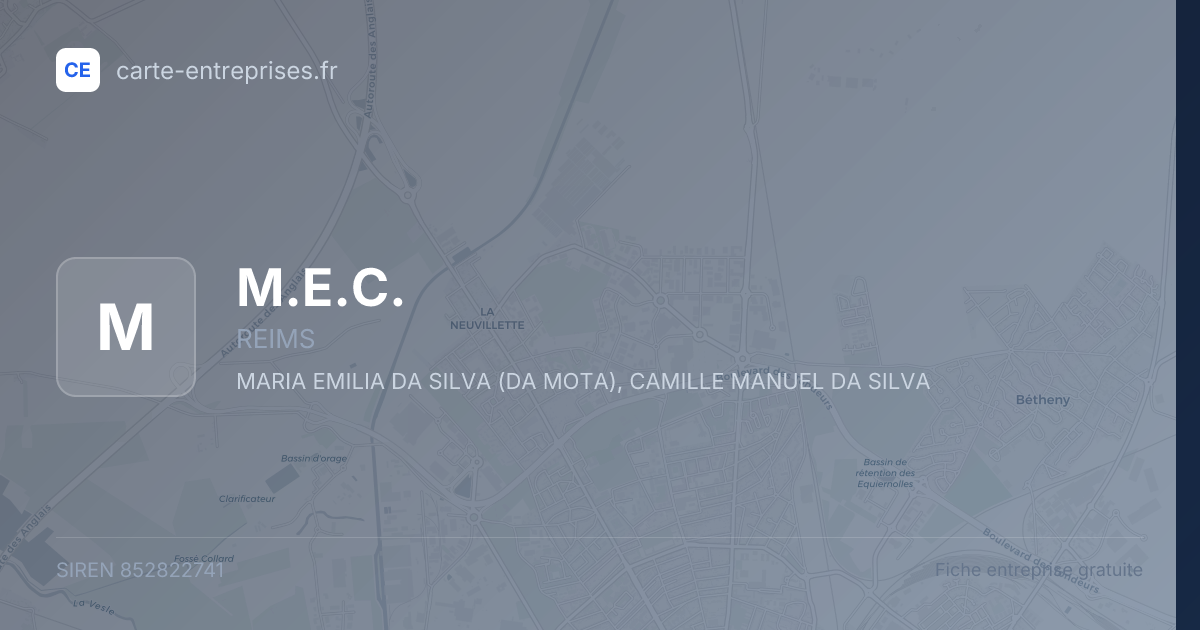M.E.C. — 852822741 — fiche entreprise