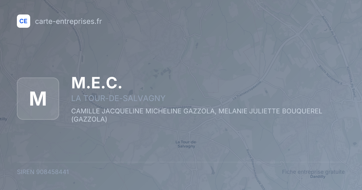 M.E.C. — 908458441 — fiche entreprise