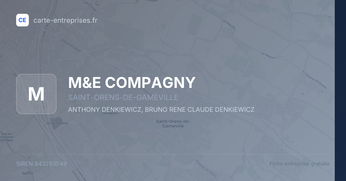 M&E COMPAGNY — 843293549 — fiche entreprise