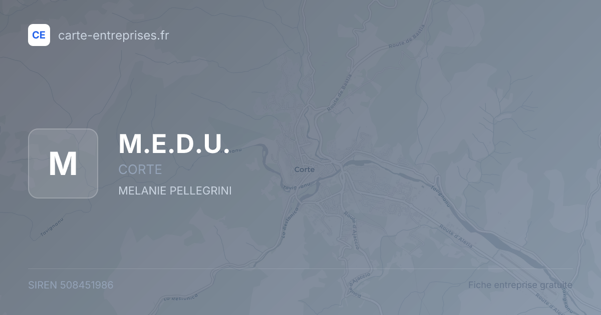 M.E.D.U. — 508451986 — fiche entreprise