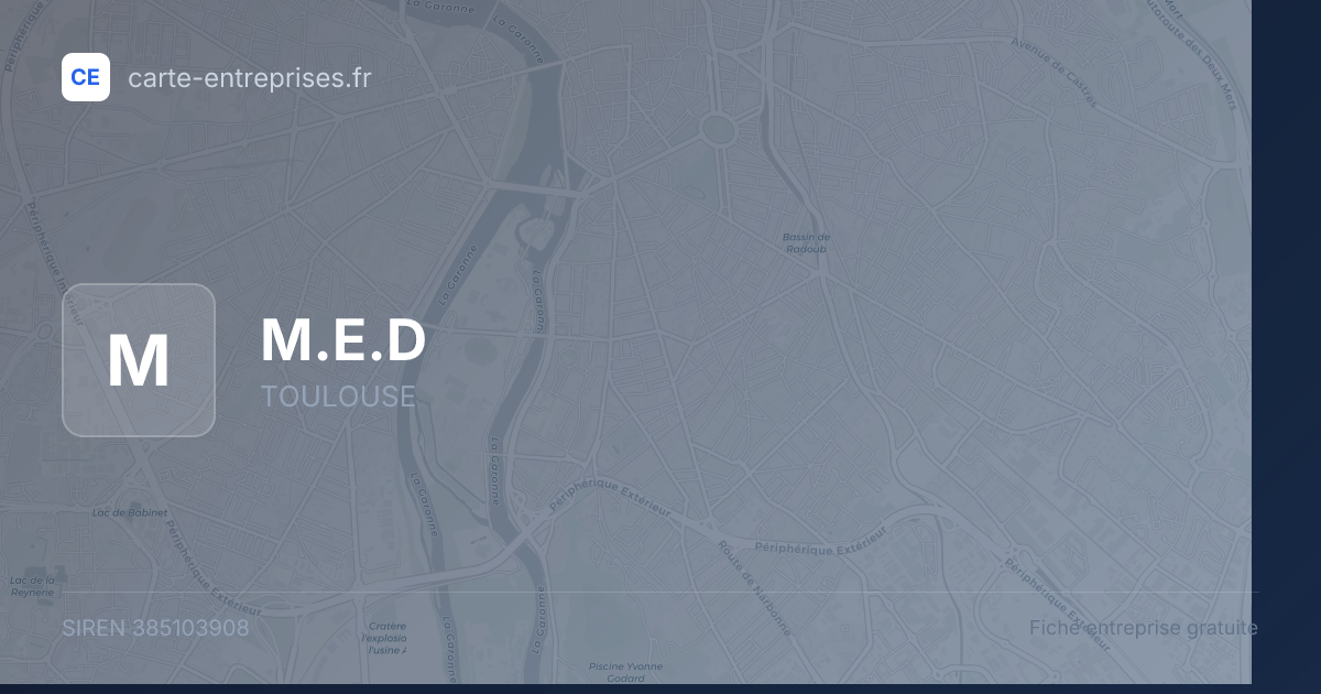 M.E.D — 385103908 — fiche entreprise