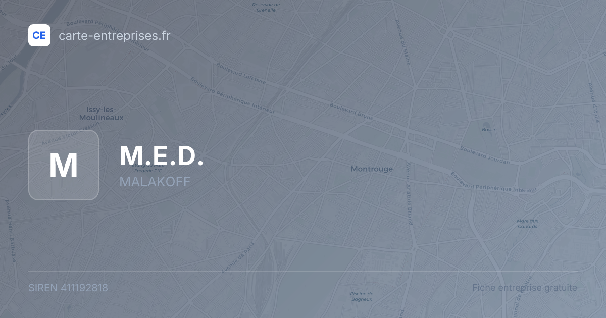 M.E.D. — 411192818 — fiche entreprise