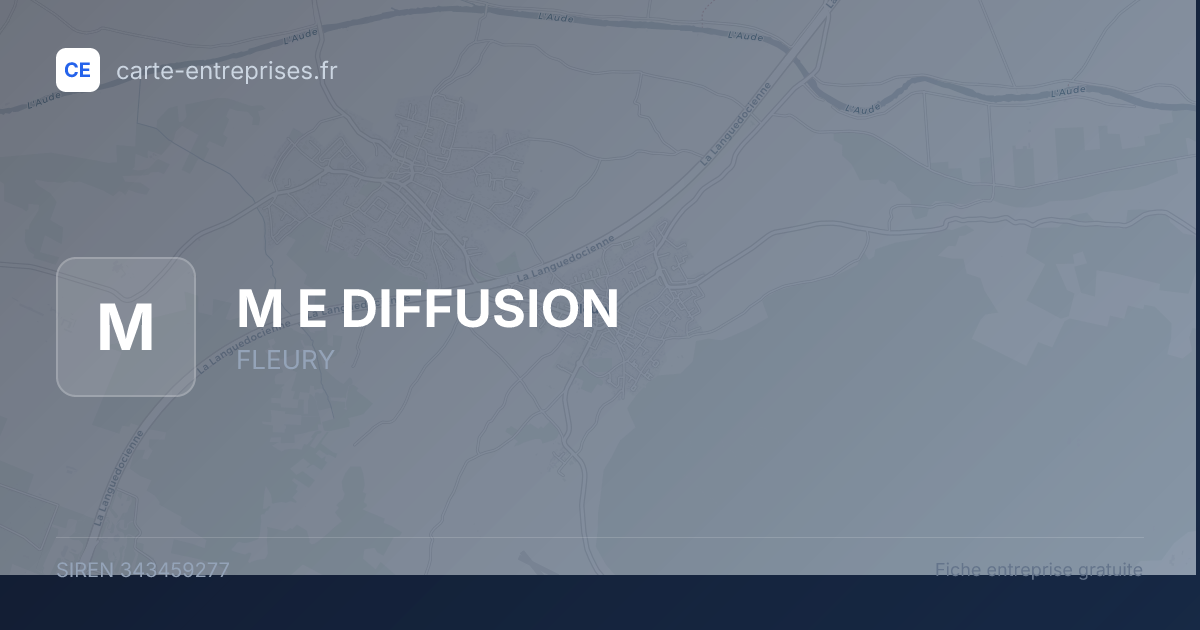 M E  DIFFUSION — 343459277 — fiche entreprise