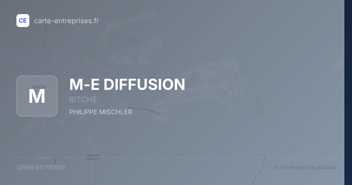 M-E DIFFUSION — 841791890 — fiche entreprise