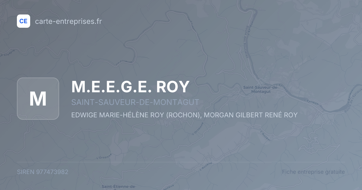 M.E.E.G.E. ROY — 977473982 — fiche entreprise