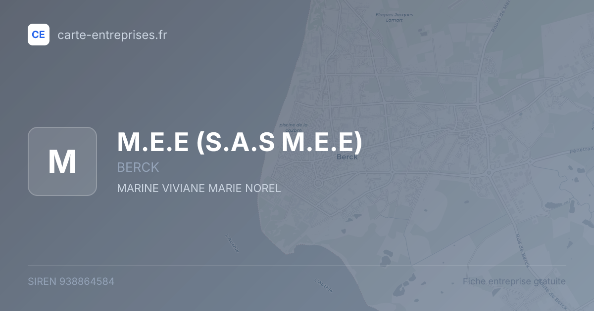 M.E.E (S.A.S M.E.E) — 938864584 — fiche entreprise