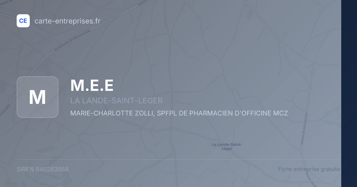 M.E.E — 840263958 — fiche entreprise
