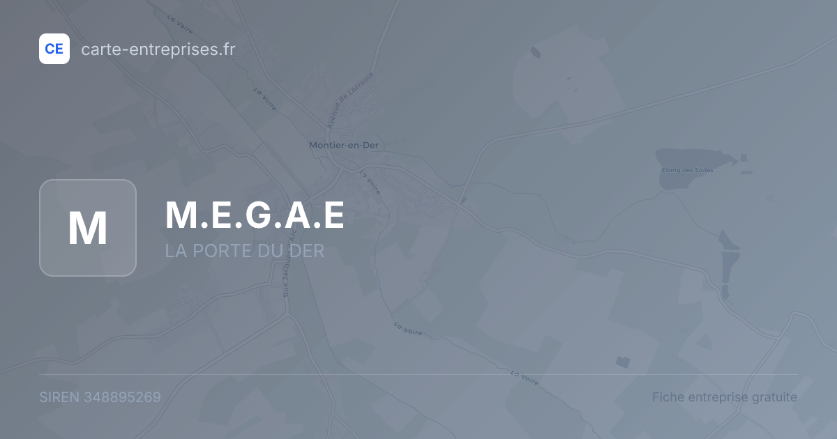 M.E.G.A.E — 348895269 — fiche entreprise
