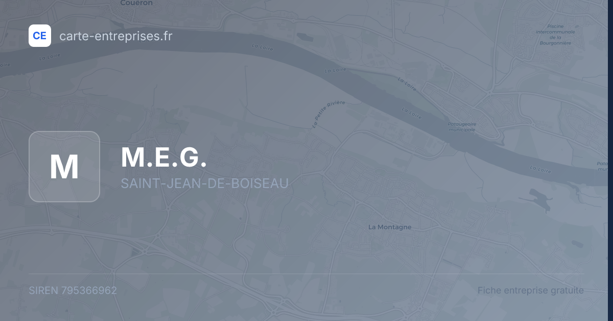 M.E.G. — 795366962 — fiche entreprise