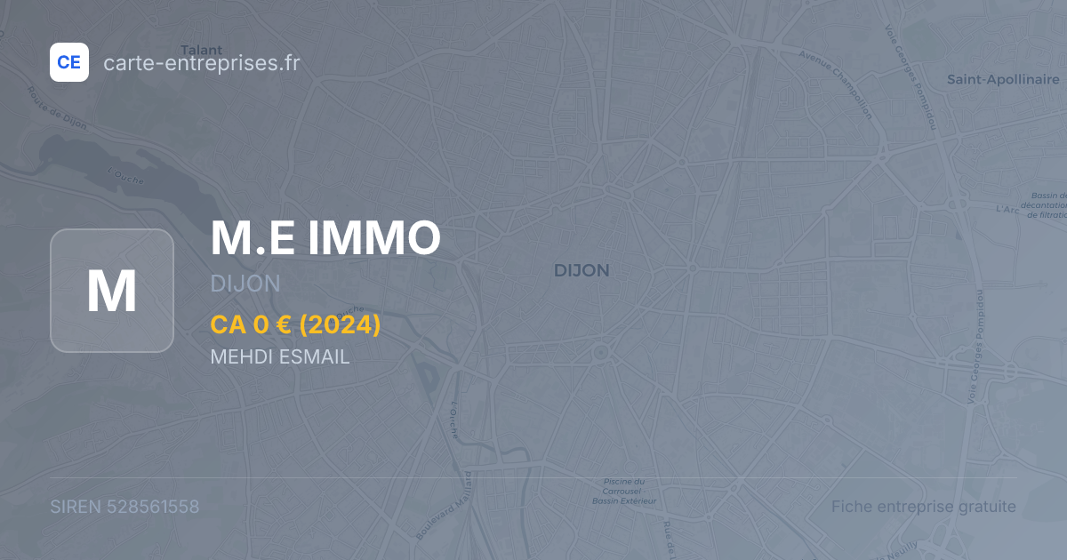 M.E IMMO — 528561558 — fiche entreprise