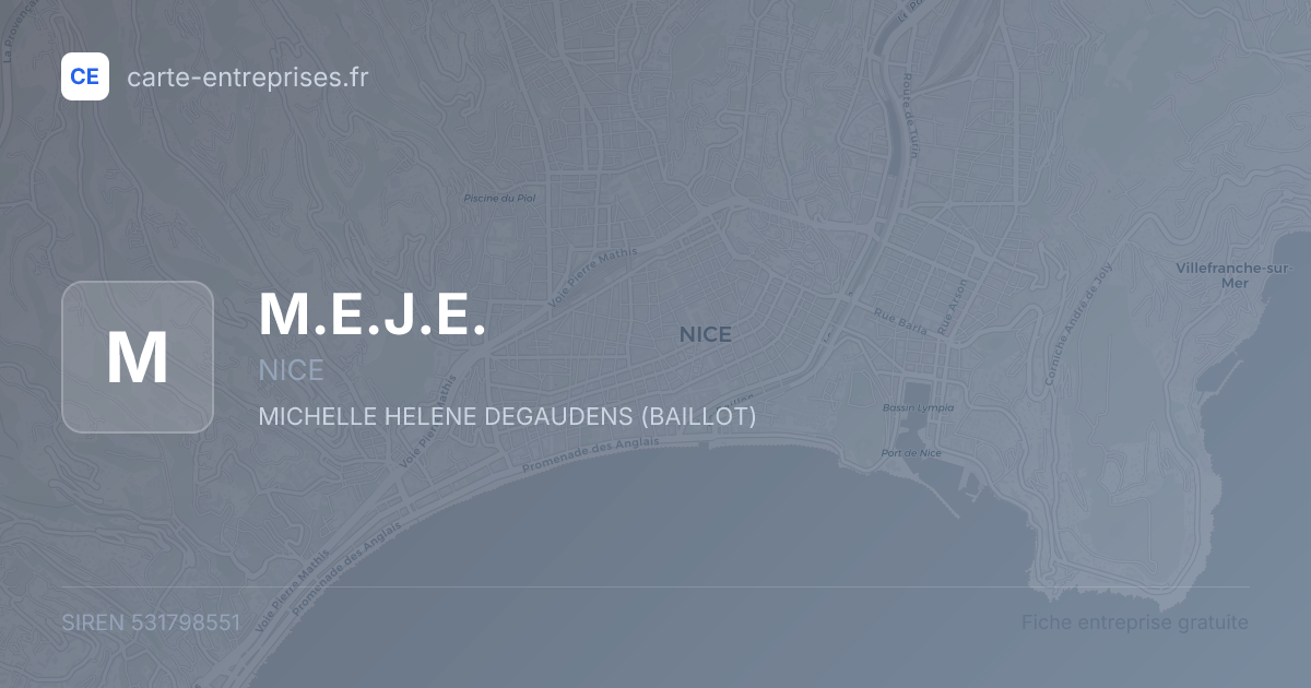 M.E.J.E. — 531798551 — fiche entreprise
