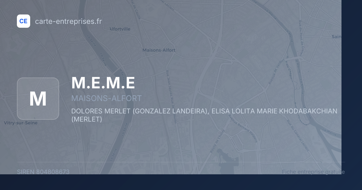 M.E.M.E — 804808673 — fiche entreprise