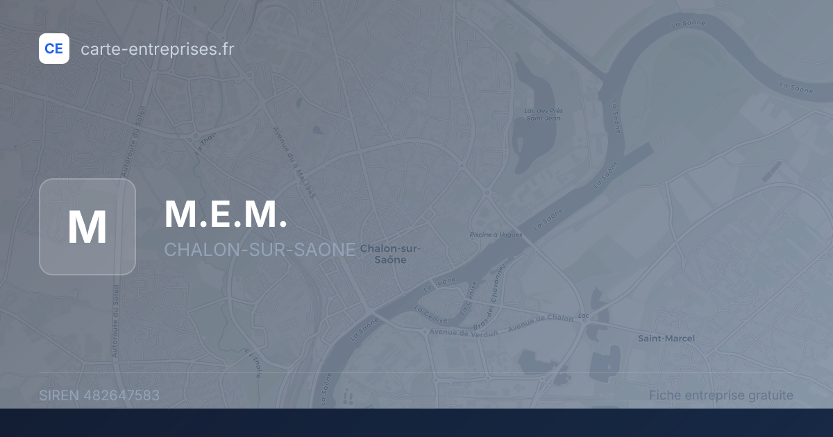 M.E.M. — 482647583 — fiche entreprise