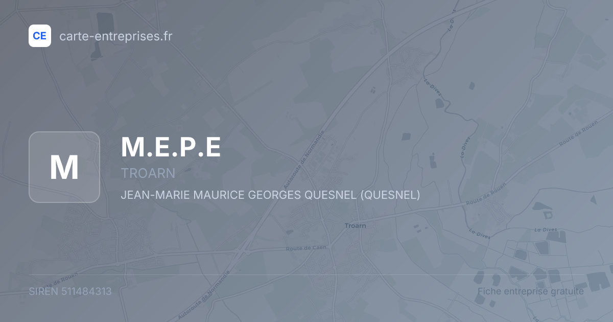 M.E.P.E — 511484313 — fiche entreprise