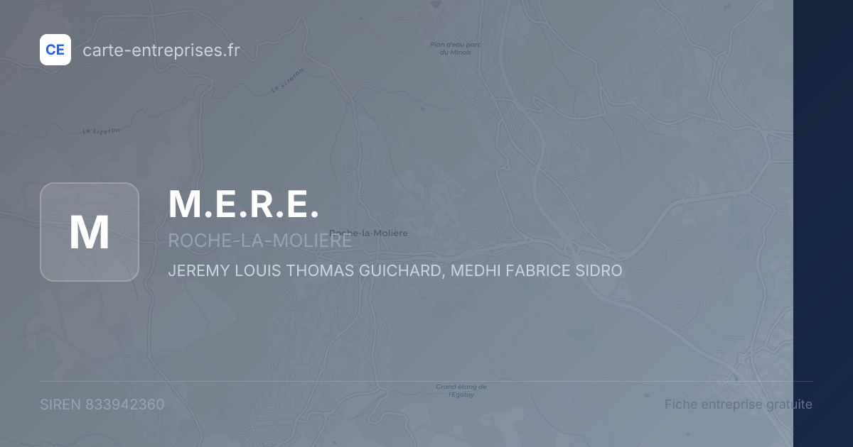 M.E.R.E. — 833942360 — fiche entreprise
