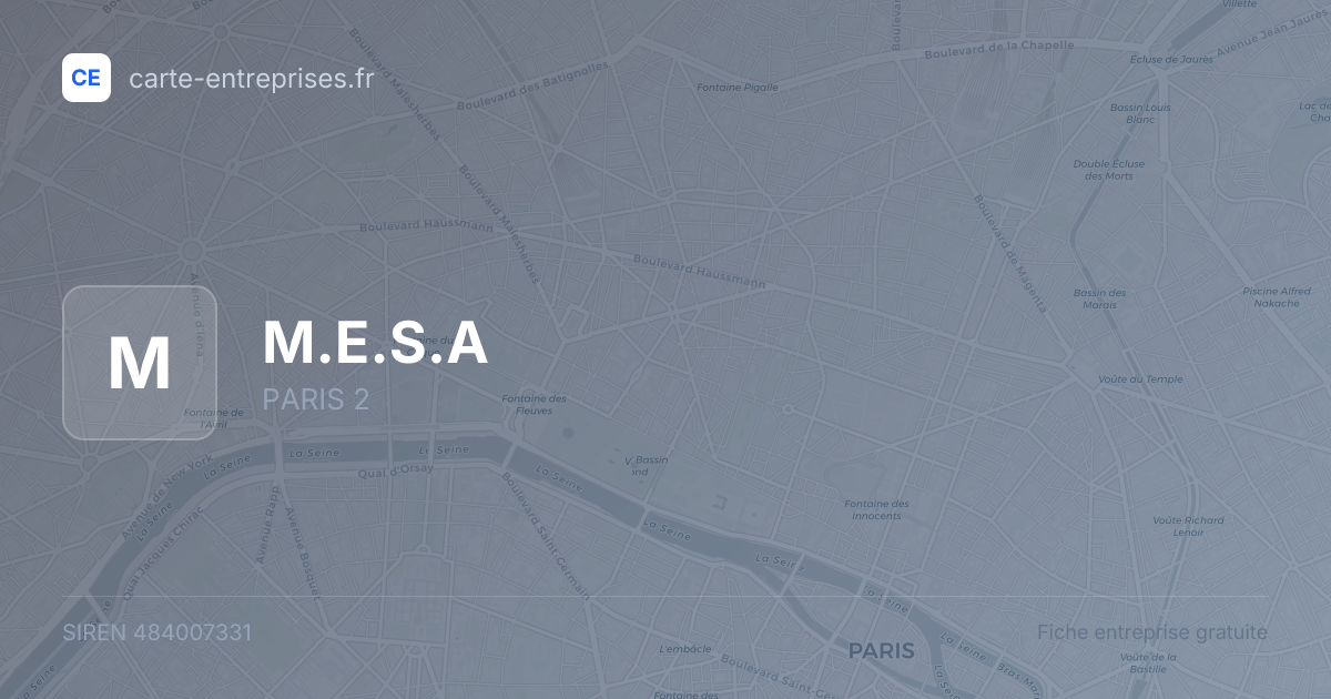 M.E.S.A — 484007331 — fiche entreprise