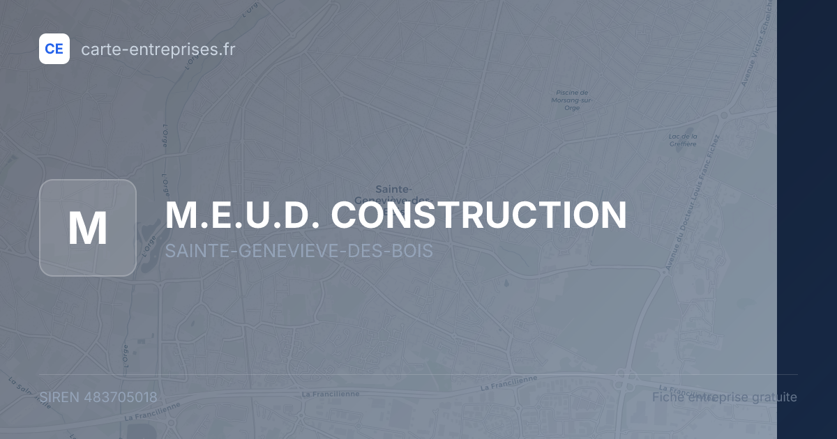 M.E.U.D. CONSTRUCTION — 483705018 — fiche entreprise