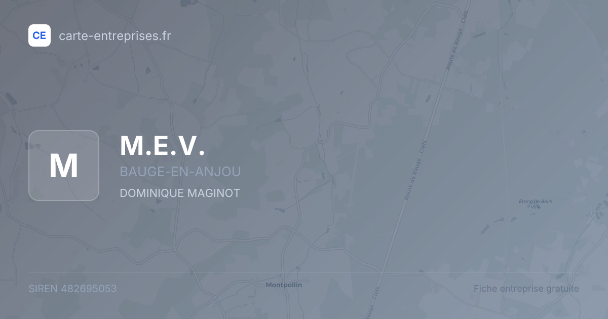 M.E.V. — 482695053 — fiche entreprise