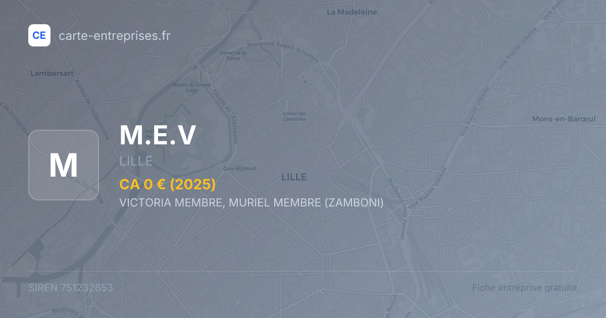 M.E.V — 751232653 — fiche entreprise