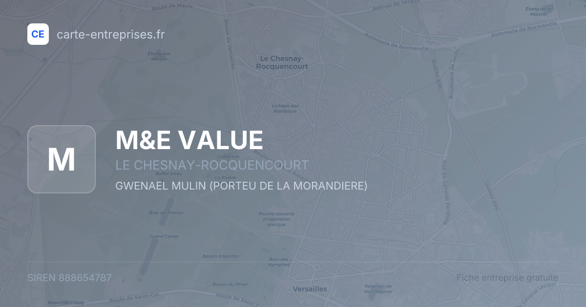 M&E VALUE — 888654787 — fiche entreprise