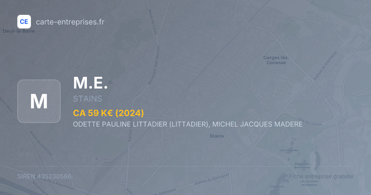 M.E. — 435230586 — fiche entreprise