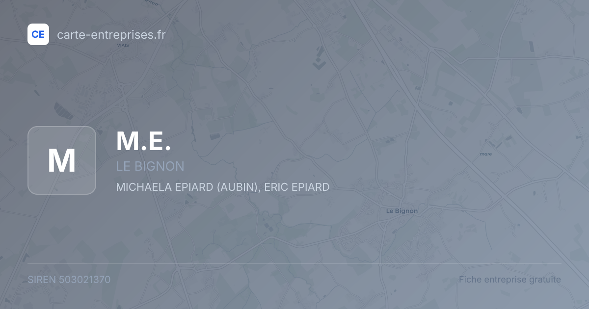 M.E. — 503021370 — fiche entreprise