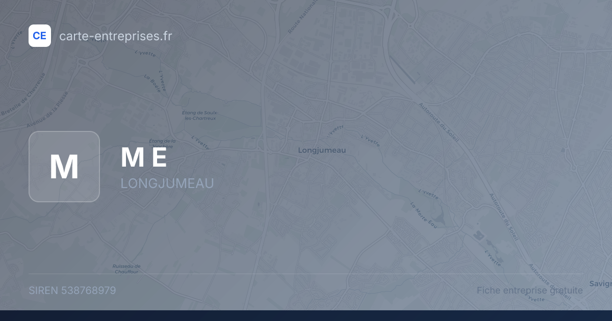 M E — 538768979 — fiche entreprise