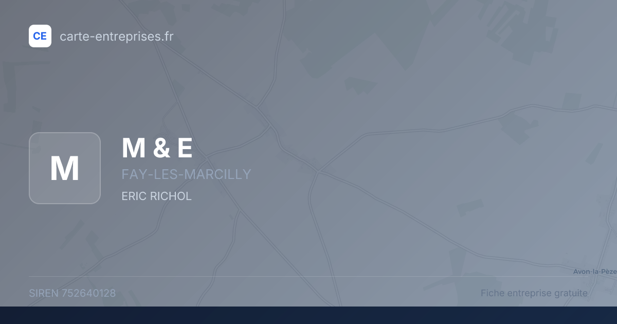 M & E — 752640128 — fiche entreprise