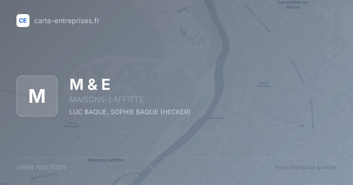 M & E — 790179329 — fiche entreprise