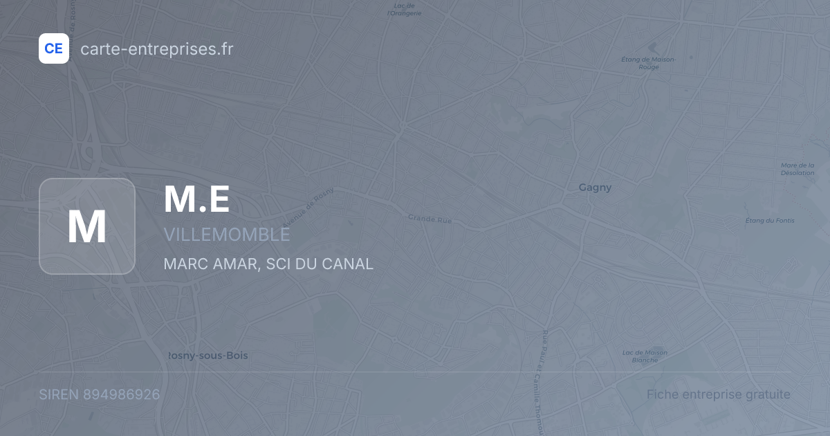 M.E — 894986926 — fiche entreprise