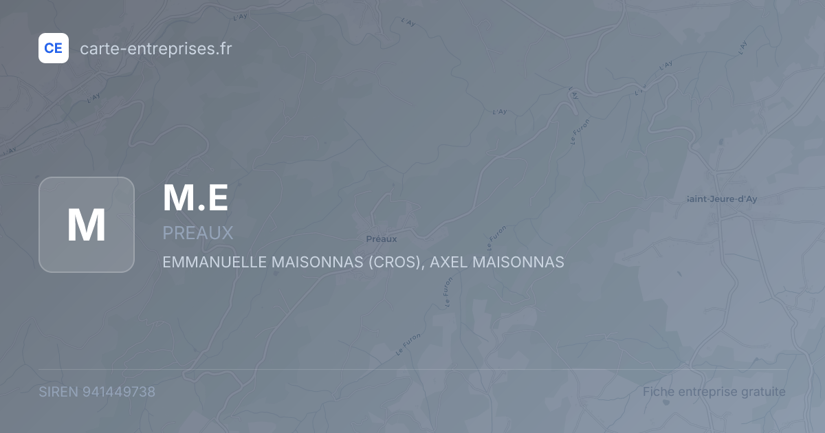 M.E — 941449738 — fiche entreprise